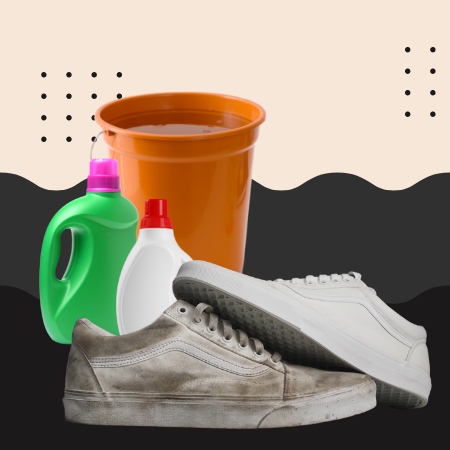 MixDetergent and Bleach for White Shoes