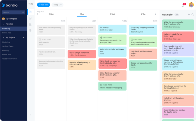 online planner by Bordio